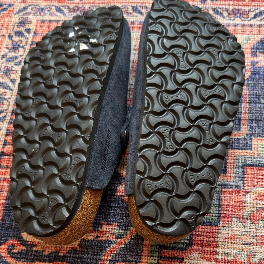 Birkenstock Blue Suede Clogs - Picture 3 of 5